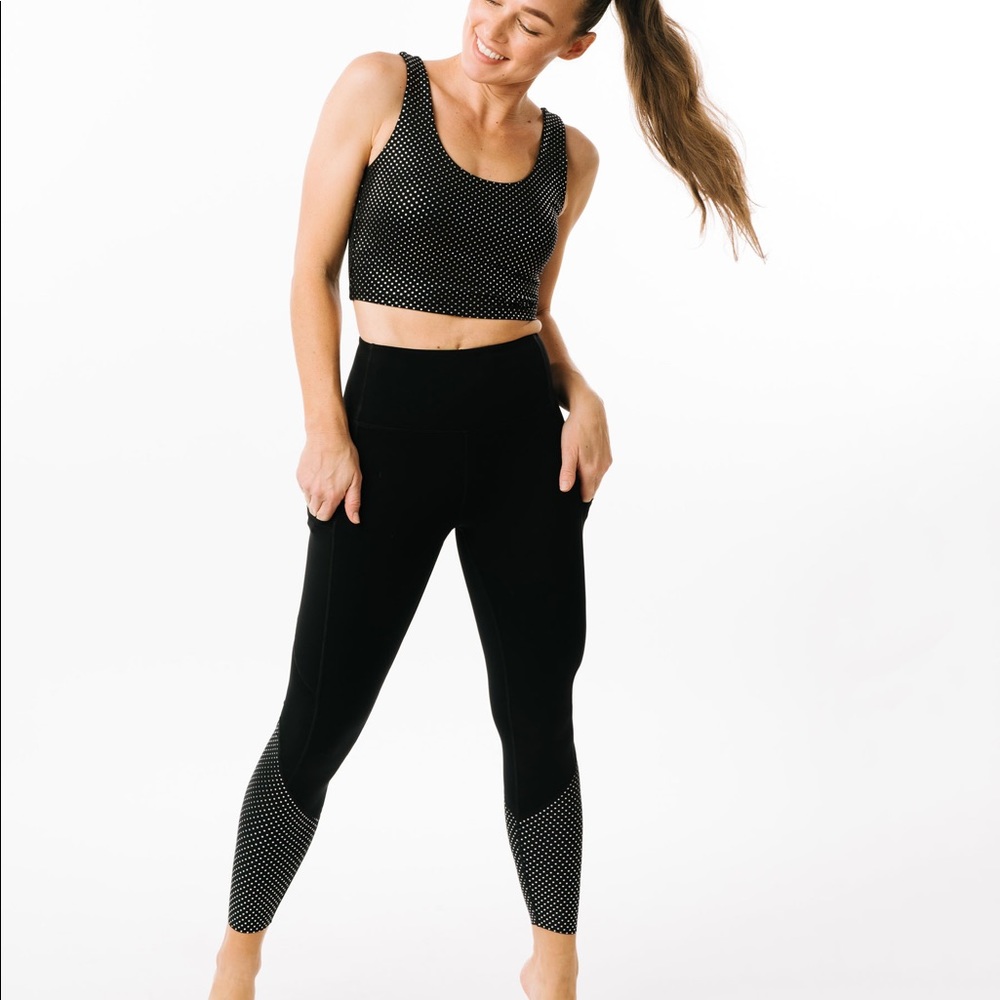 Zyia Girls Night Out" Black Pocket Luxe Hi-Rise 7/8 24" size 2